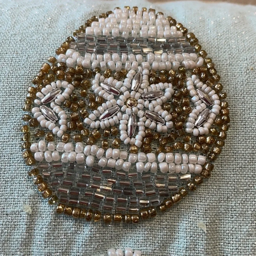 EASTER Eggs Beaded Throw Pillow Décor NEW